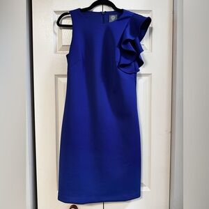 NWOT Vince Canuto Asymm Shoulder Ruffle Dress
